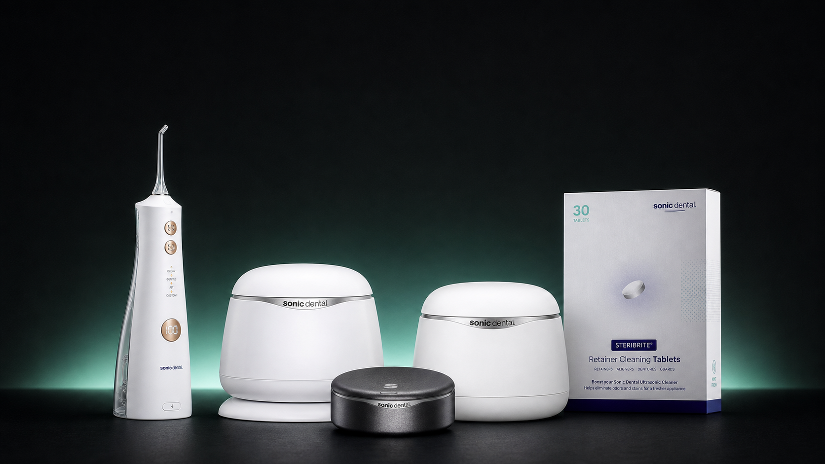 Sonic Dental productos de cuidado bucal, limpiadores y Steribrite tablets